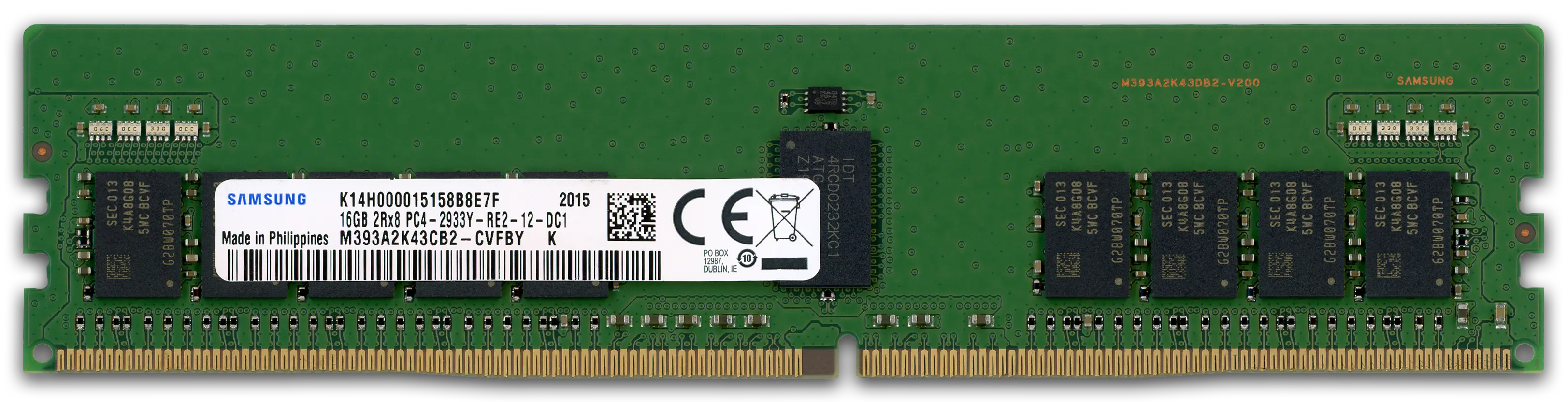 Samsung 16GB RAM-Modul DDR4 2933 MT/s PC4-2933Y-R RDIMM registered ECC